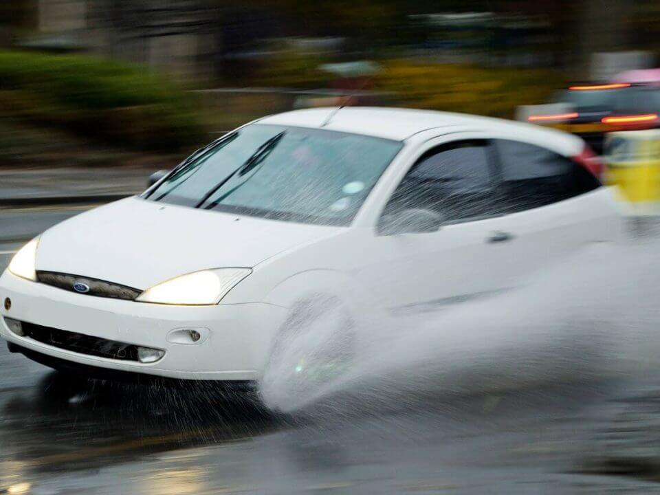 Car and puddle